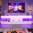 Kruszewski 60 inch  Glossy TV Stand Fits TV Up to 65 inch with Drawer and LED Light Stone Grain Media Console-1955815686
