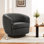 Fauteuil demi-tonneau en cuir Marcy Geniue
