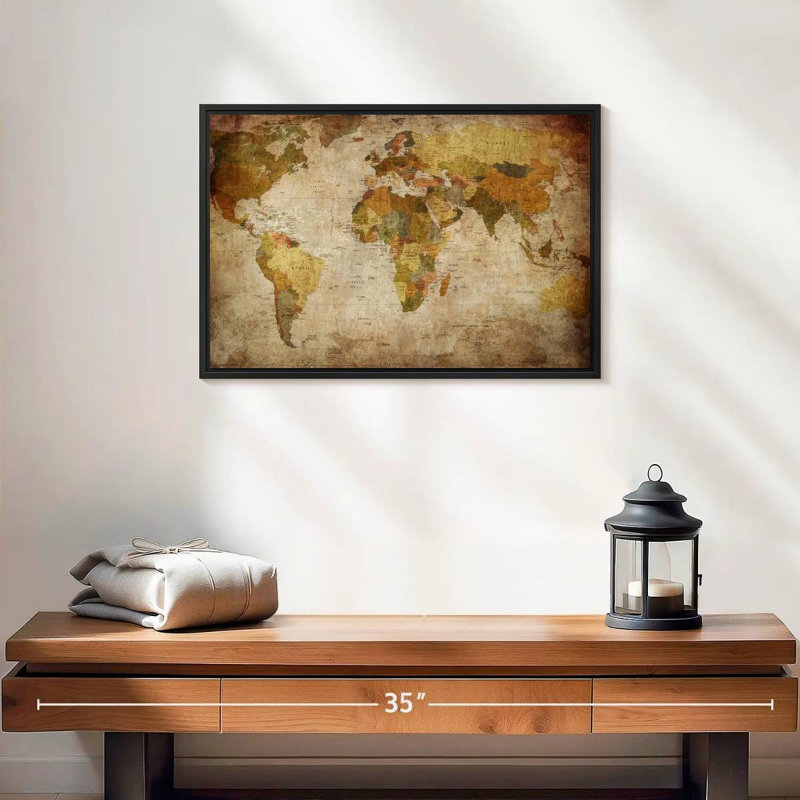Carte du monde Aliaz, H 13 po x l 19 po