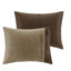 Édredon très grand brun - 7 pièces en faux suède, décor de style chalet en daim brun, boutons décoratifs-124917956