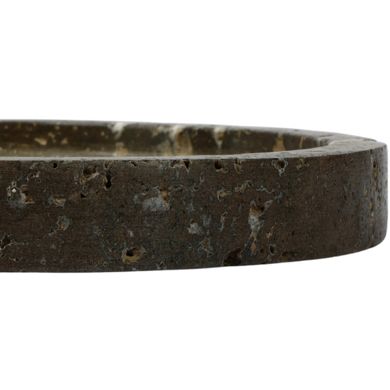 Dimitri Grey Travertine Tray, Grey Travertine