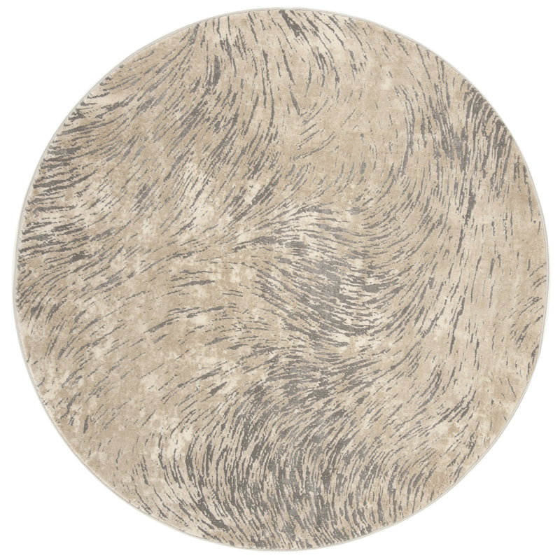 Wendi Performance Abstract Rug, Round 6'7"
