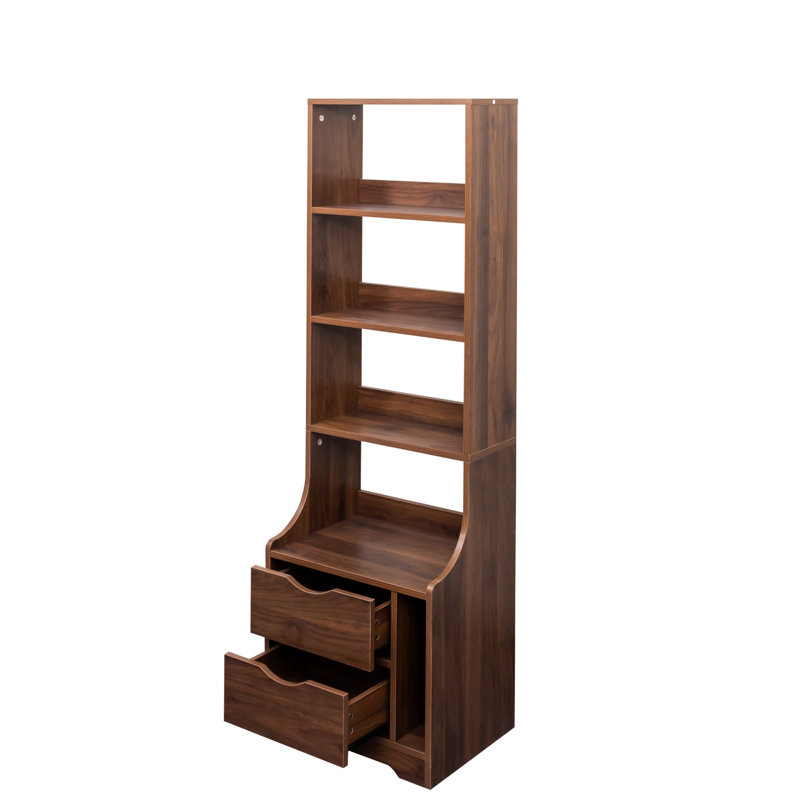 Table de chevet en noyer avec 2 tiroirs et rangement organisé pour un rêve sophistiqué, spacieux et efficace