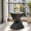 Table d'appoint moderne à motif géométrique en oxyde de magnésium noir-1594911465