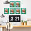 Ensemble de 6 panneaux muraux en bois 6 "x 8" verts