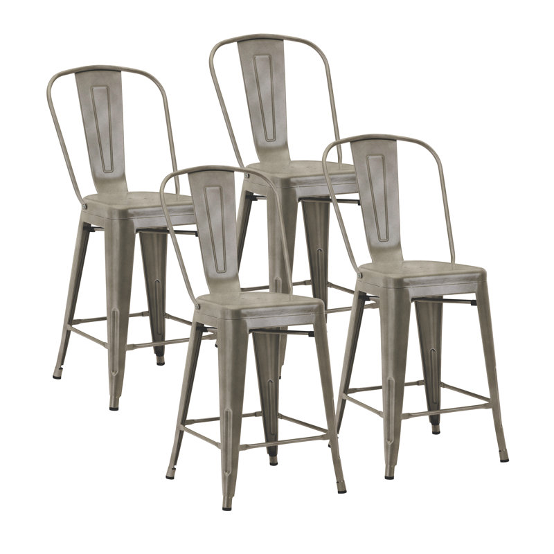 Tabouret de bar galvanisé Gainsborough, 24 po, Gris bronze
