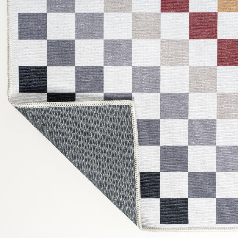 Tapis multicolore lavable Mariquilla, Rectangle 8 pi 10 po x 12 pi