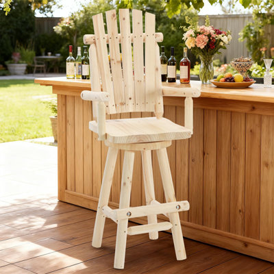 Chaise de bar en bois Adirondack
