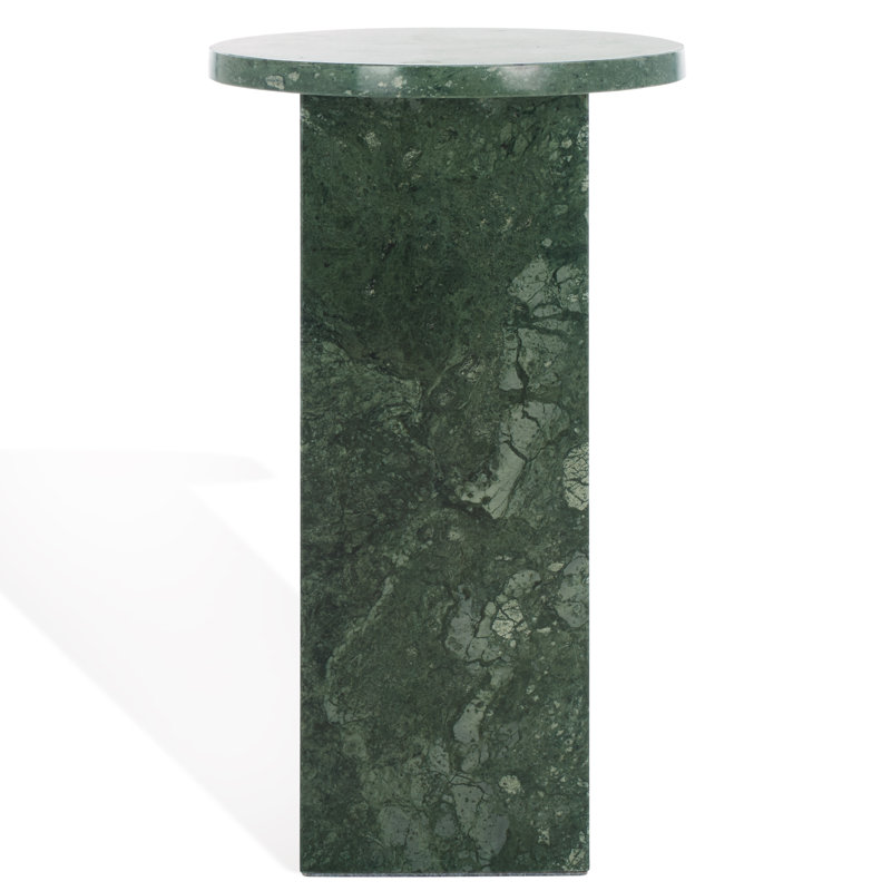 Devlin Marble Drink Table, Dark Green