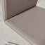 Edzard Double Pedestal High Gloss Dining Table Set with 4 Modern Faux Leather Dining Chairs-2108864080