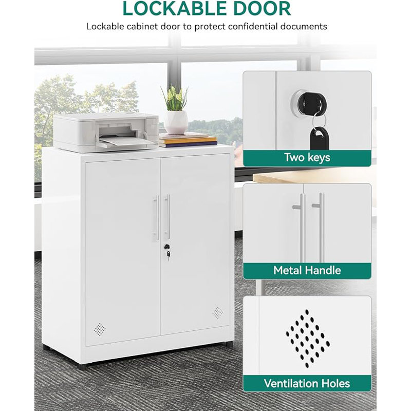 Chowk 2-Door File Cabinet, White