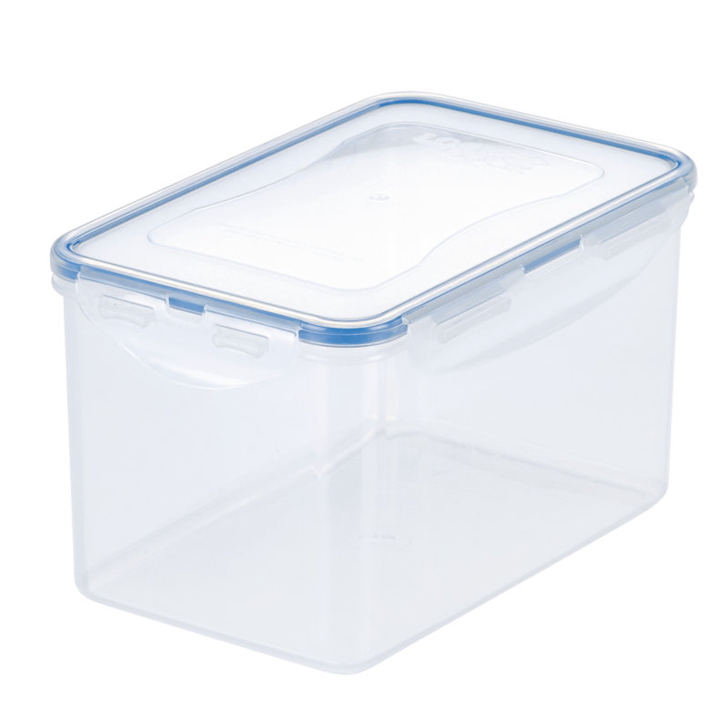 Clear Rectangular 1.9L Glass Meal Prep Container with Locking Lid