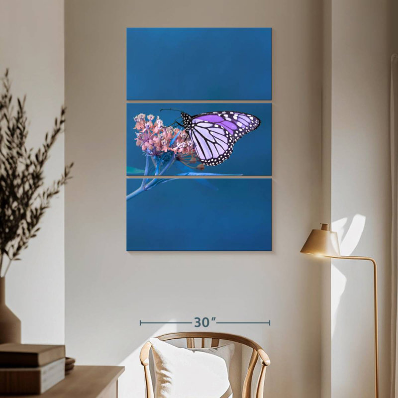Papillon monarque Brampt mauve