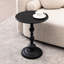 Table d'appoint ronde vintage en métal (2 pièces), idéale pour balcon, plage ou petits espaces, pour exposer des livres.