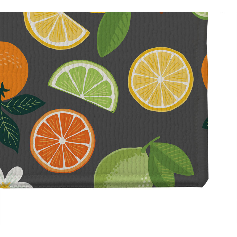Paillasson Sunny Citrus, Gris anthracite, L 17 po x L 24 po