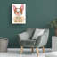 «Red Boston Terrier with Sign» par Danny Gordon, art textuel sur toile tendue-2015131555
