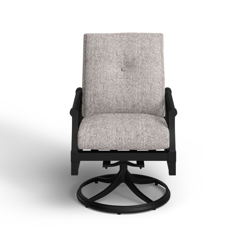 Andover Outdoor Rocker Chair, Canvas Bird's Eye Sunbrella® Canvas, Textured Black