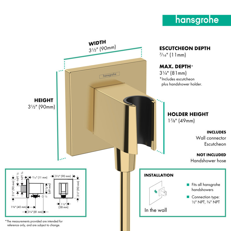 FixFit E Wall Outlet with Handshower Holder