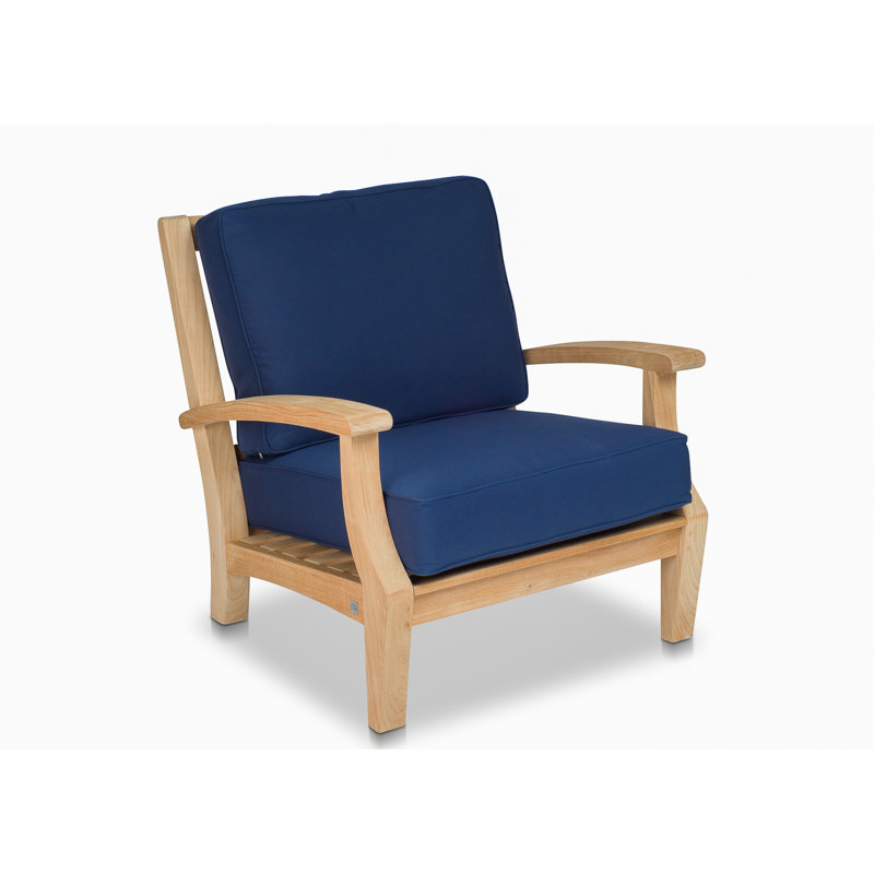 Teak Outdoor Lounge Chair, Ink