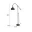 Lampe sur pied arquée 66,5 "