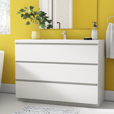 Korrina 47.25'' Single Bathroom Vanity with Plastic Top