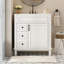 Meuble-lavabo de 30 po avec lavabo en céramique, petite armoire de salle de bain, armoire moderne avec 2 tiroirs et tablette réglable-219450140