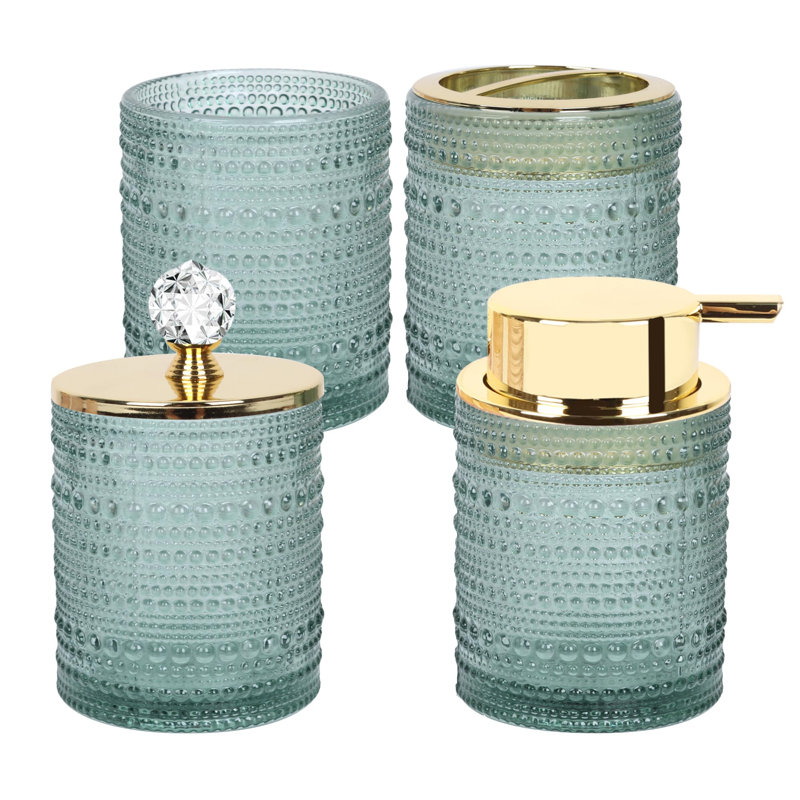 Beyunka Bathroom Accessory Set, Green
