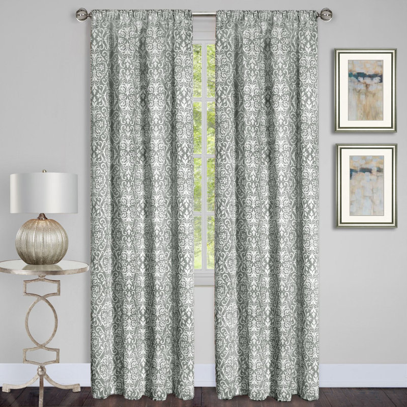 Southend-on-Sea Room Darkening Curtain Single Panel, 54"W x 84"L, Silver