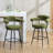 Kiylan Swivel Upholstered 26.7" Sherpa Counter Stool with Curved Wing Back and Metal Frame-983346174