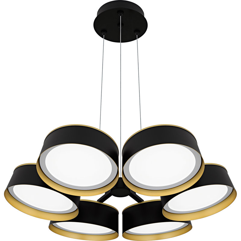 Lustre intégré noir mat Jahim