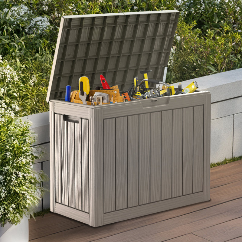 Boîte de rangement pour terrasse 45 po, Noir