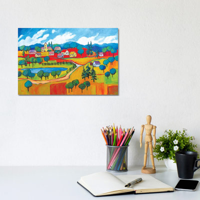 " Village In Fauve " by Patty Baker Painting Print