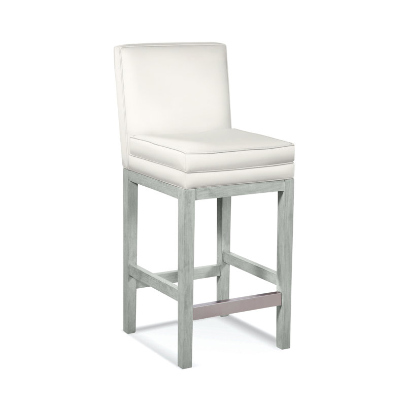 Upholstered Stool, Elite Ivory; 0321-91, Nickel Finish