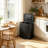 10.6 Gallon Black Ribbed Dual Compartment Kitchen Trash Can with Foot Pedal-136076410
