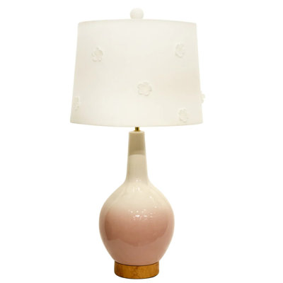 Ceramic Table Lamp/Fabric Shade With Ul Standard