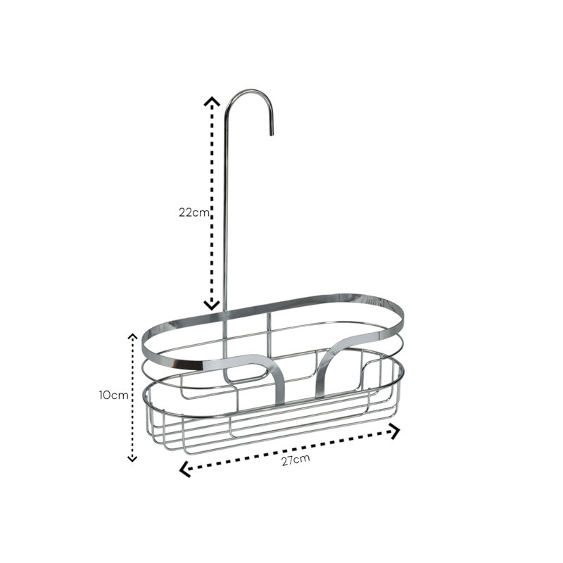 Dante Steel Freestanding Bathroom Shelves, Chrome