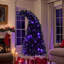 Arbre de Noël artificiel 6 pi avec lumière DEL, arbre de Noël artificiel incurvé pré-éclairé avec 900 pointes, arbre de Noël