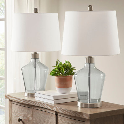 Ensemble de 2 lampes de table en verre Harmony