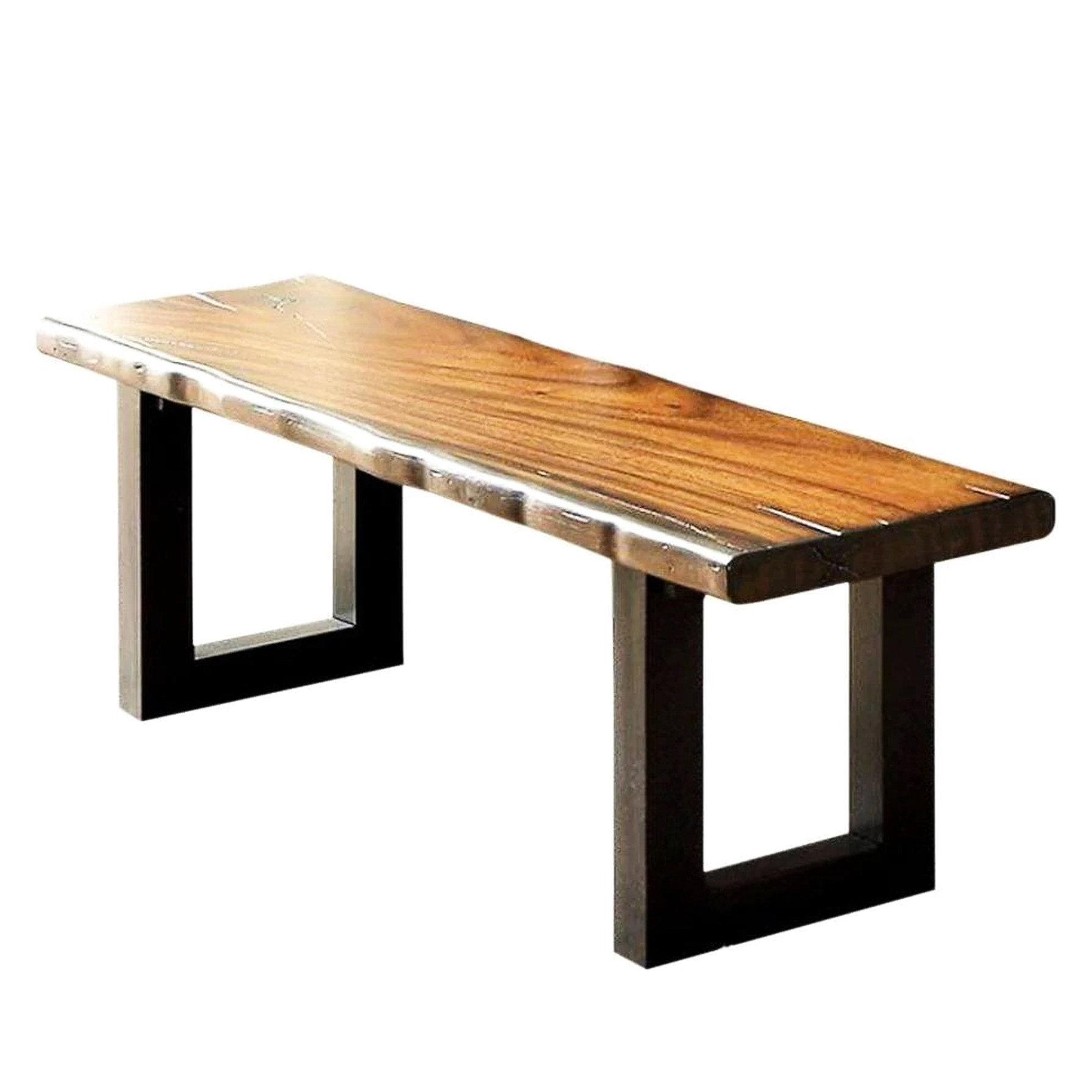 Gracie Oaks Solid Wood Bench For Dining In Rustic Appeal With Tobacco ...