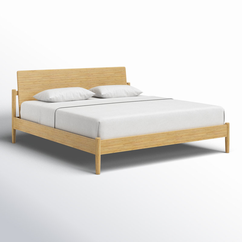 Benji Solid Wood Bed, King, Walnut