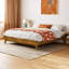 Lit plateforme Coraline en bois robuste, cadre de lit moderne sans tête de lit, supporte jusqu'à 800 lb-170709138-170709143