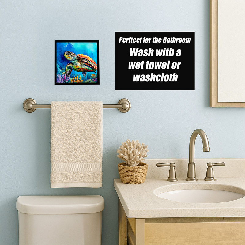 Loggerhead Sea Turtle Framed Metal Print