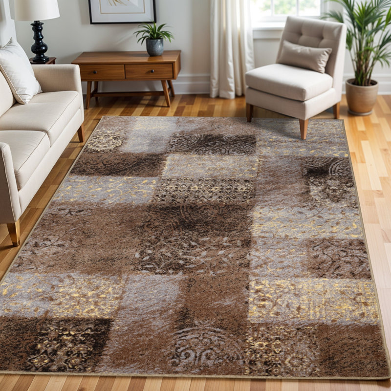 Tapis gris / gris Hadley, Rectangle 4'x6'