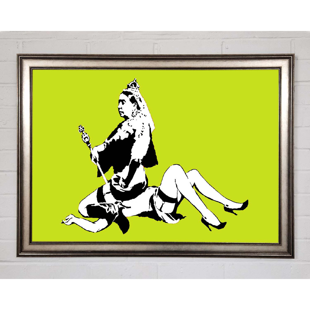 Gerahmtes Leinwandbild Queen Elizabeth Legs Lime