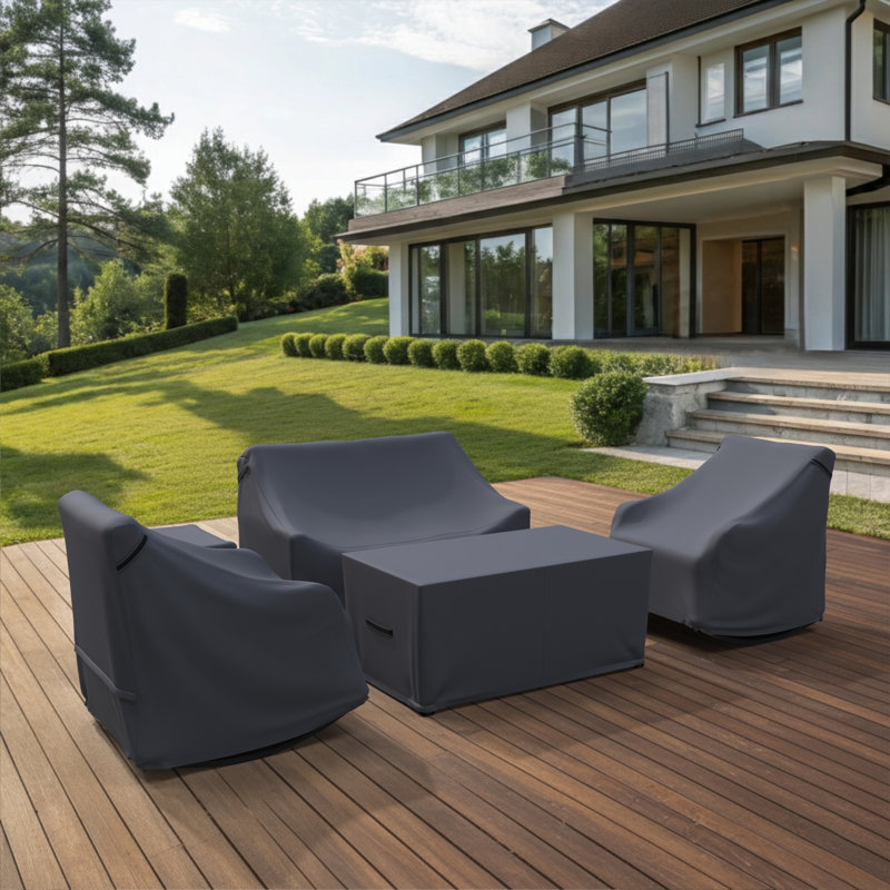 Strachan 5- Piece Outdoor Conversation Sets Group Seating Patio Furniture Covers