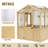  6.7'W x 7.5'D x 7.7’H Wooden Polycarbonate Greenhouse With Mesh Cover