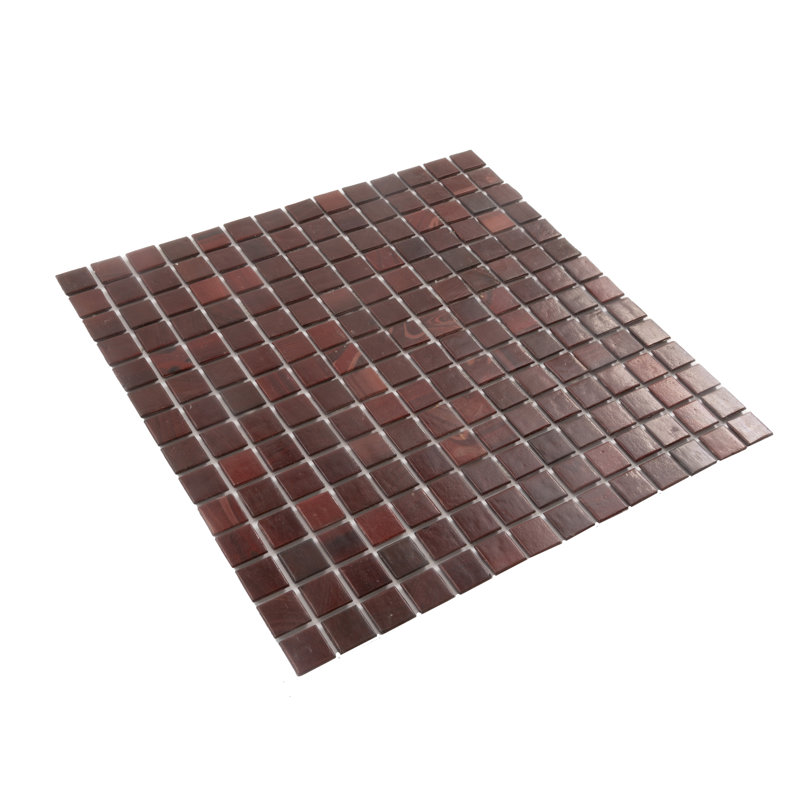 Dune 0.8" x 0.8" Glass Grid Mosaic Wall & Floor Tile, Ruby Red