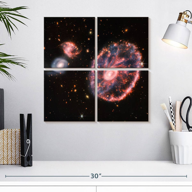 Oberle The Cartwheel Galaxy From Webb, 18" H x 18" W