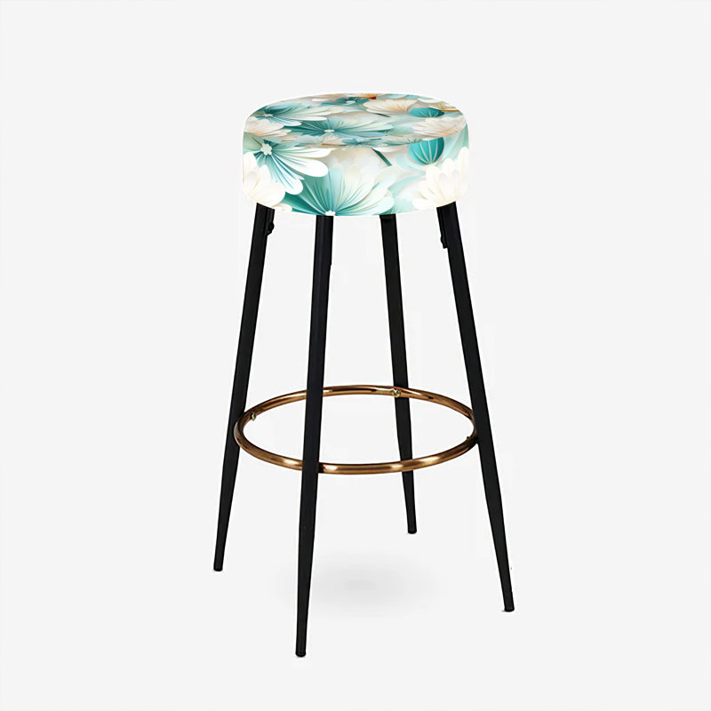 Ensemble de 2 tabourets de bar blancs et verts Coastal Escape I