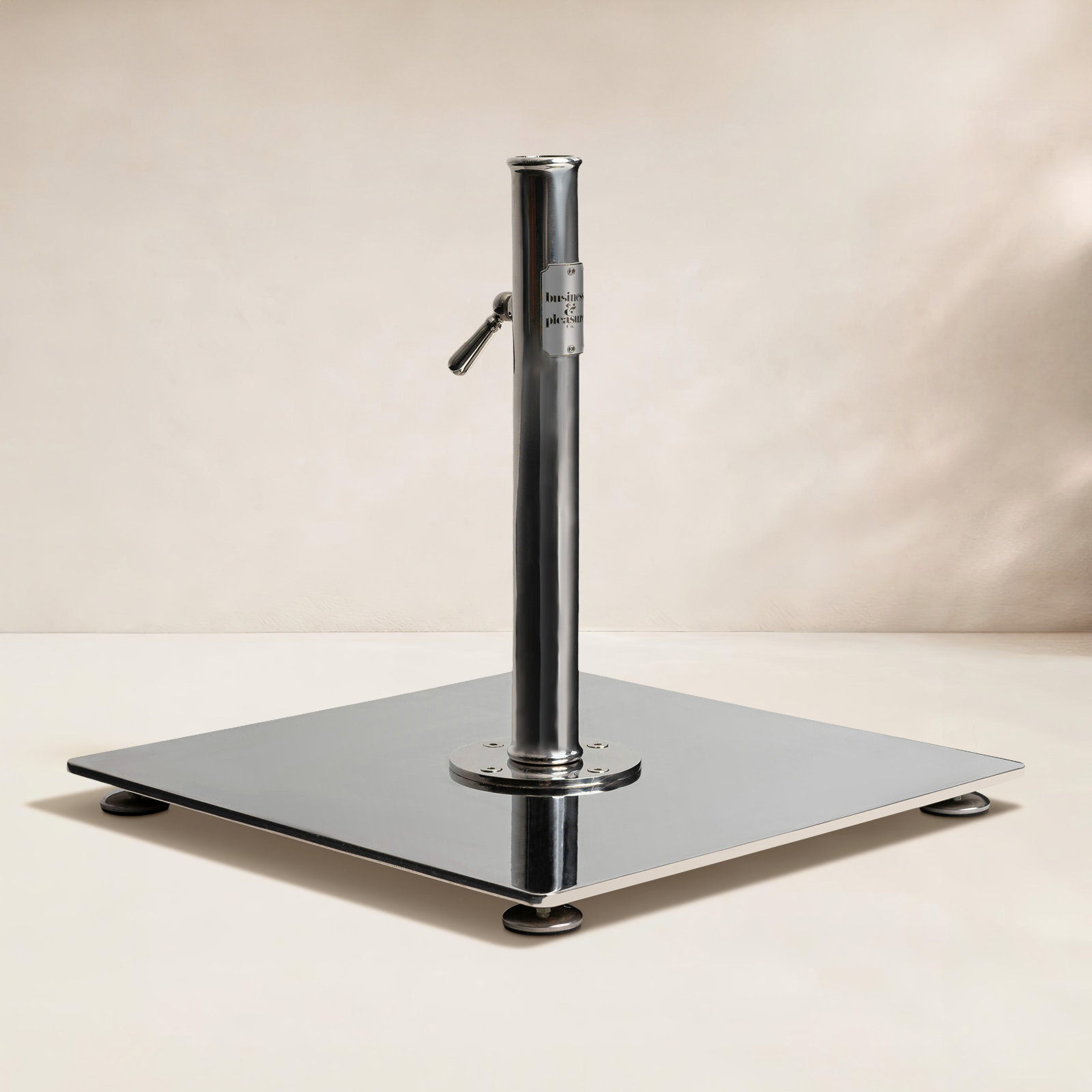 Steel Free-Standing Umbrella Base, Stainless Steel